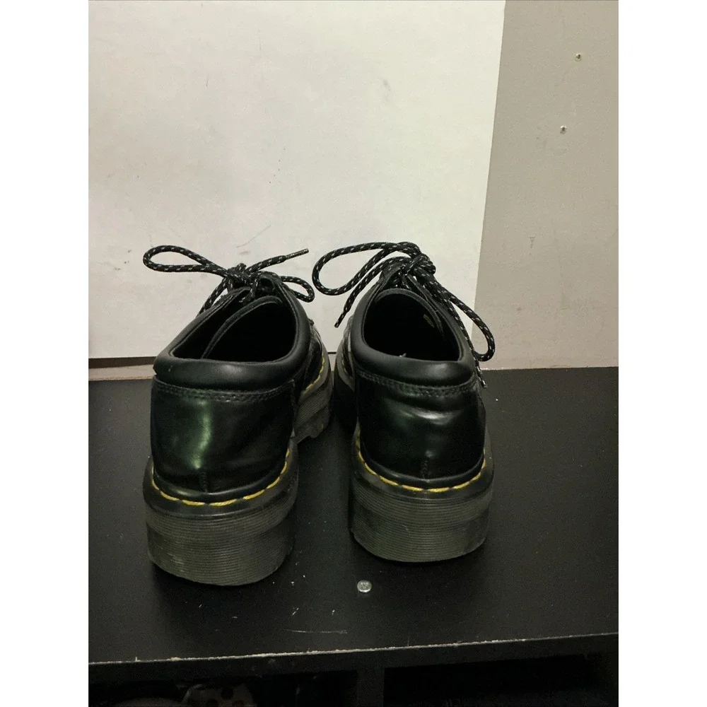Dr. Martens Quad Platform Oxford Shoes Black Leather Women US 8 UK 6 EU 39 WEAR